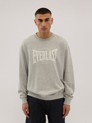 Everlast® EVERLAST LOGO CREW SWEAT Sweatshirt 413 Light Grey melange