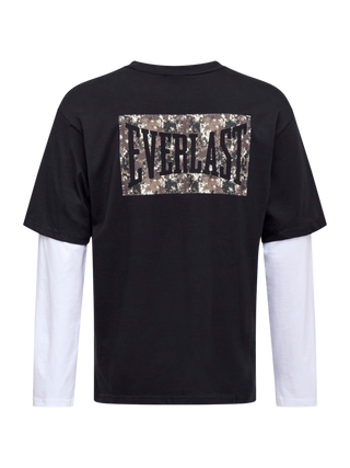 Everlast® LAYERED BACK LOGO CAMO LS T-shirt Black