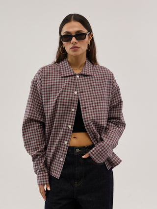 Everlast® Long Sleeve Checked Shirt Shirt Red