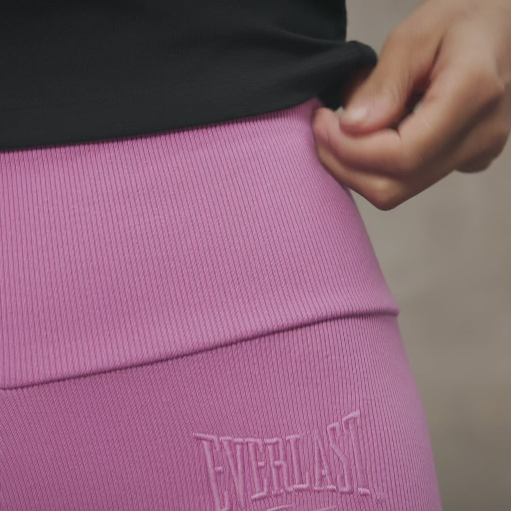 Everlast® Sport EVERLAST Womens Trend Rib Tights Short Shorts Pink